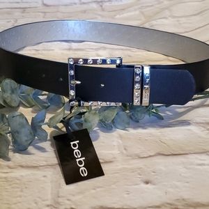 🌸BEBE RHINESTONE SQUARE BELT BUCKLE